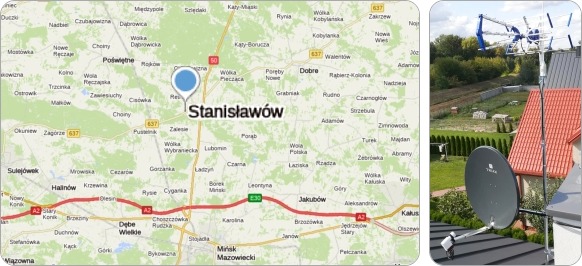  montaż anten TV Stanisławów - serwis i regulacja anten tv