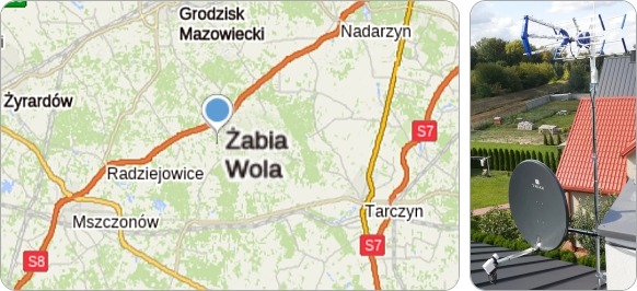 Gmina Żabia Wola w powiecie grodziskim - tu realizujemy zlecenia antenowe RTV-SAT, montaż, naprawę i ustawianie anten tv